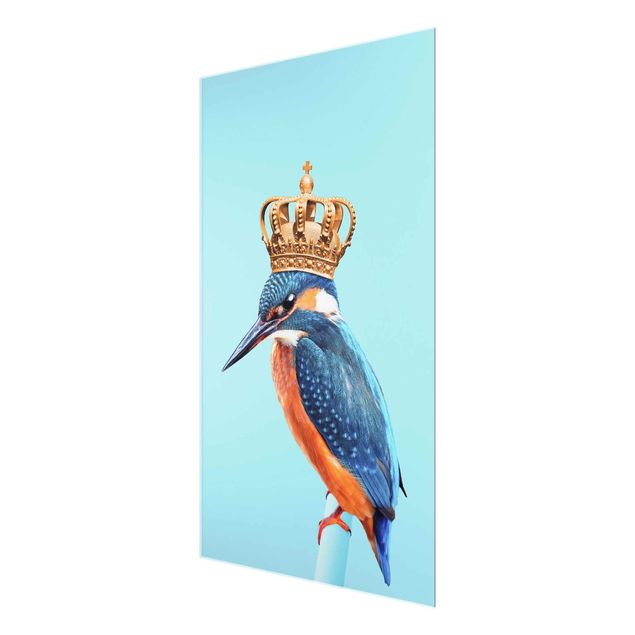 Obrazy do salonu nowoczesne Lodowy ptak z koroną