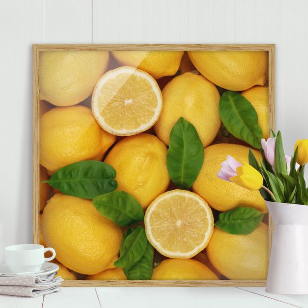 Obrazy z owocami soczyste cytryny