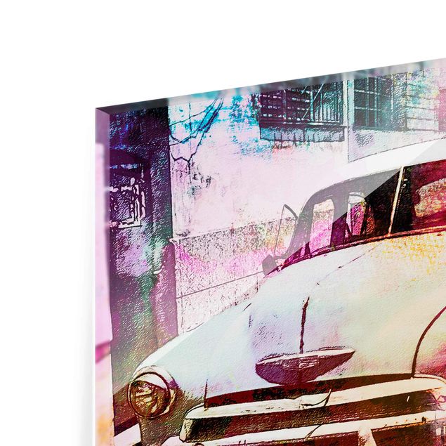 Obrazy artystów Kubańska kolaż samochodów zabytkowych