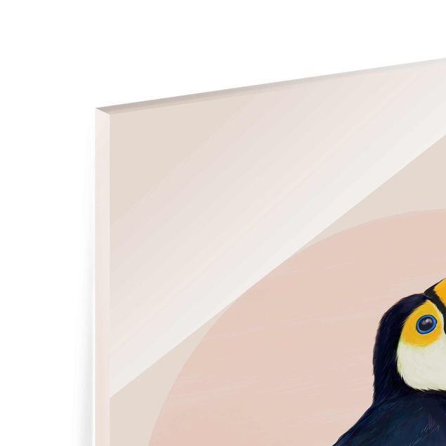 Obrazy ze zwierzętami Ilustracja ptak tukan malarstwo pastelowe