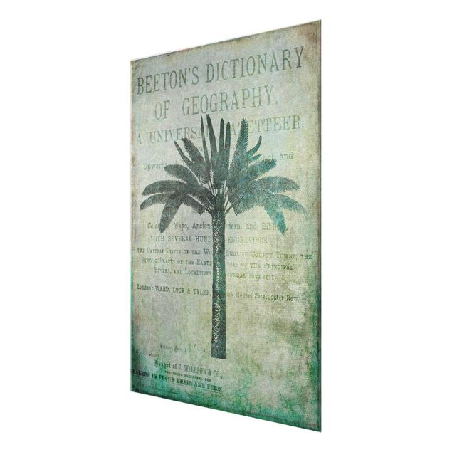 Obrazy krajobraz Kolaż w stylu vintage - antyczne drzewo palmowe