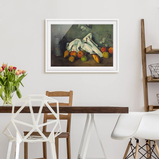 Obrazy w ramie artystyczny Paul Cézanne - Puszka na mleko i jabłka