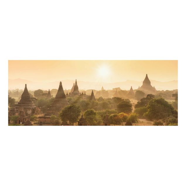 Obrazy na szkle krajobraz Zachód słońca nad Baganem