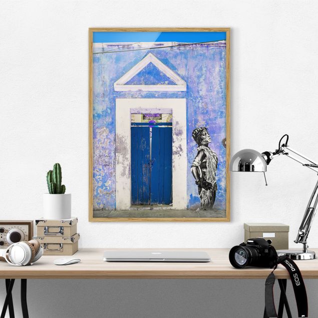 Obrazy w ramie artystyczne Niebieskie wejście główne