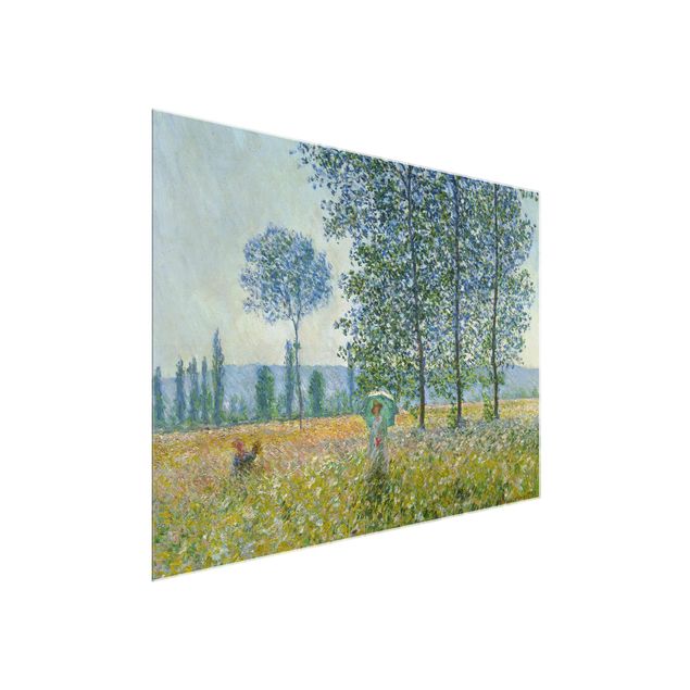 Obrazy na szkle poziomy Claude Monet - Pola na wiosnę