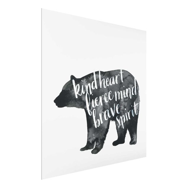 Obrazy na szkle powiedzenia Zwierzęta z mądrością - Niedźwiedź