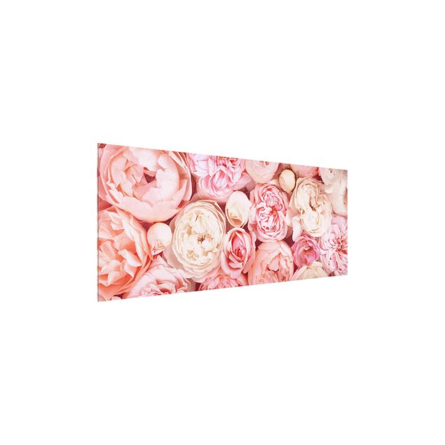 Obrazy na szkle panorama Rosy Rosé Coral Shabby