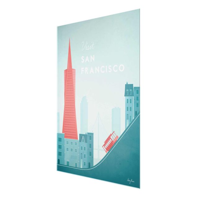 Retro obrazy Plakat podróżniczy - San Francisco