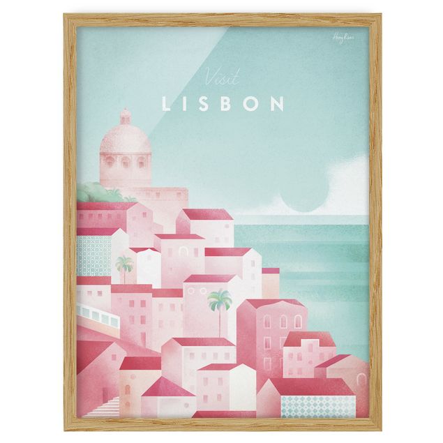 Obrazy w ramie plaża Plakat podróżniczy - Lizbona