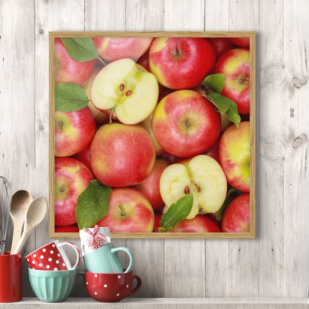Obrazy z owocami soczyste jabłka