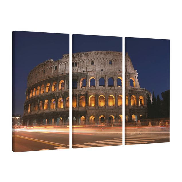 Obrazy na płótnie zebra Colosseum w Rzymie nocą