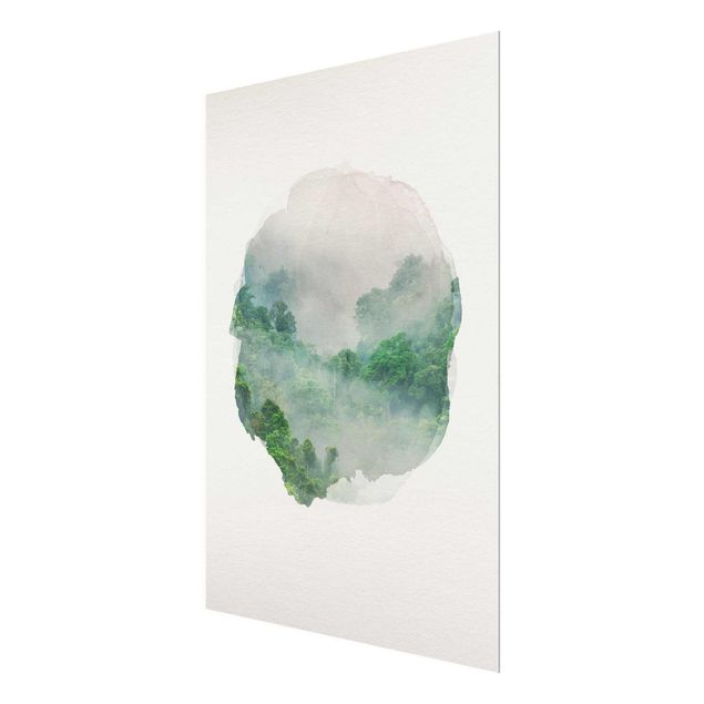 Obrazy nowoczesne Akwarele - Dżungla we mgle