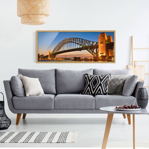 Obrazy w ramie do łazienki Most Harbour Bridge w Sydney