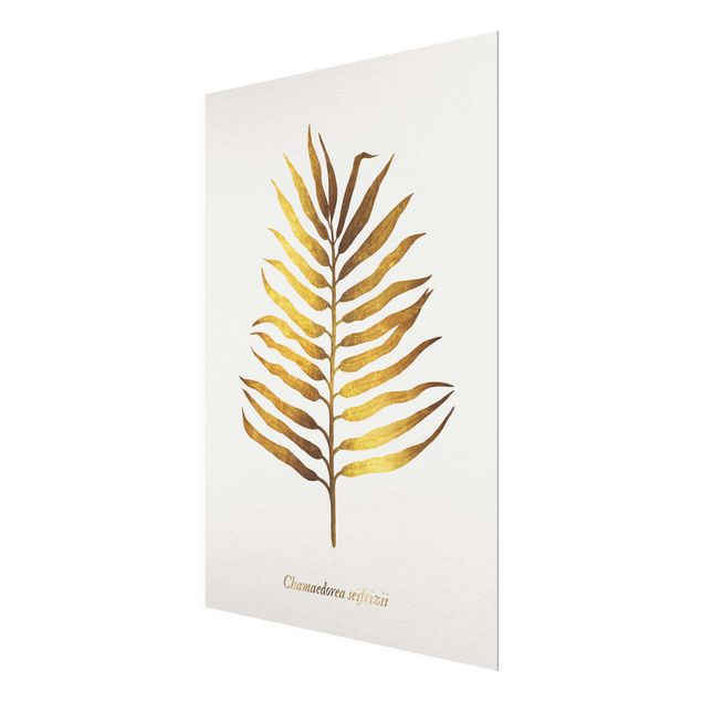 Obrazy nowoczesny Złoto - liść palmy II
