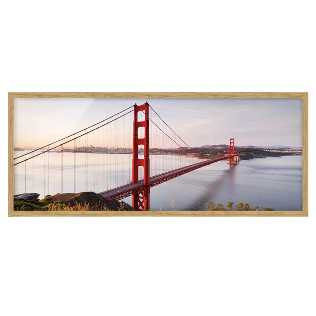 Niebieskie obrazy Most Złotoen Gate w San Francisco
