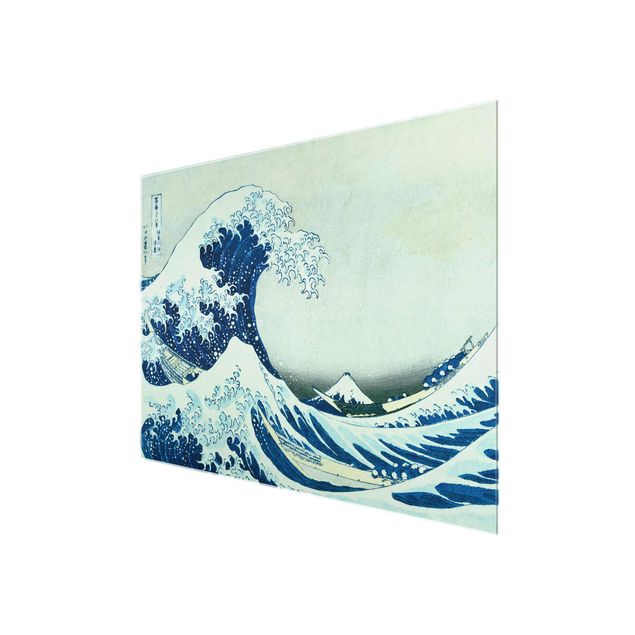 Obrazy na szkle plaża Katsushika Hokusai - Wielka fala w Kanagawie