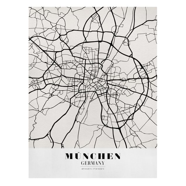 Obrazy powiedzenia City Map Munich - Klasyczna