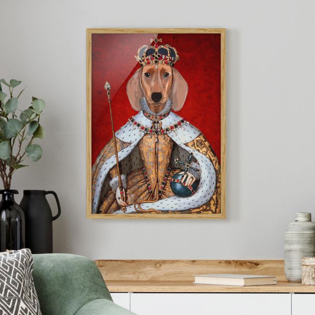 Obrazy w ramie do korytarzu Portret zwierzęcia - Królewna jamniczka
