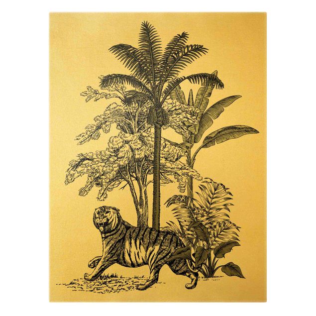 Obraz vintage Ilustracja w stylu vintage - dumny tygrys