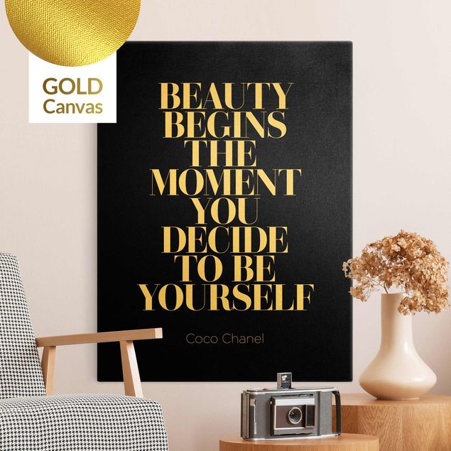 Obrazy powiedzenia Be yourself Coco Chanel Black