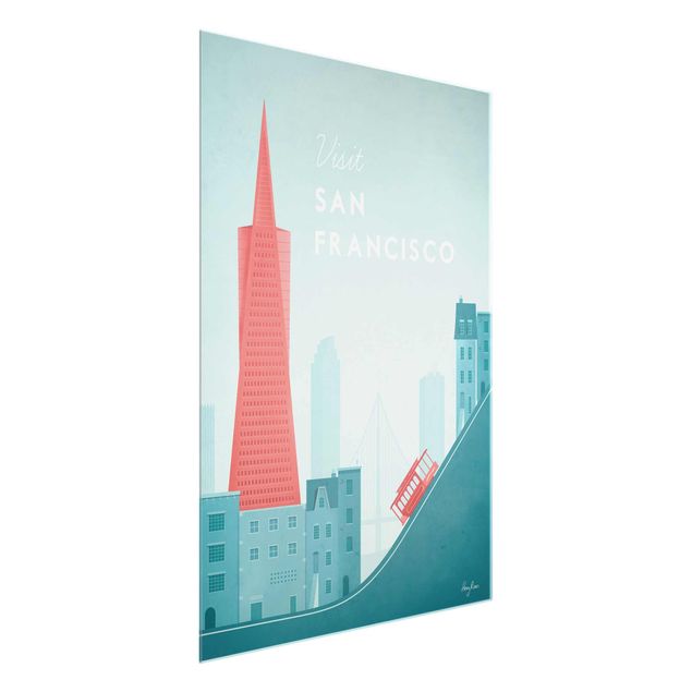 Nowoczesne obrazy do salonu Plakat podróżniczy - San Francisco