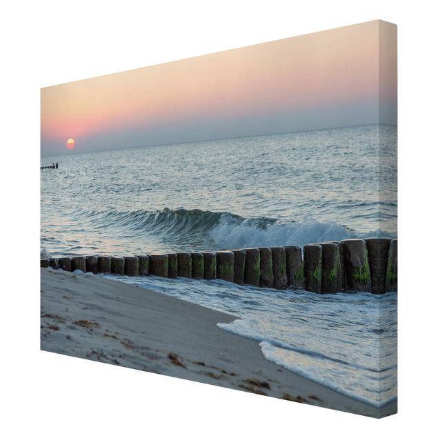 Obrazy plaża Zachód słońca nad morzem