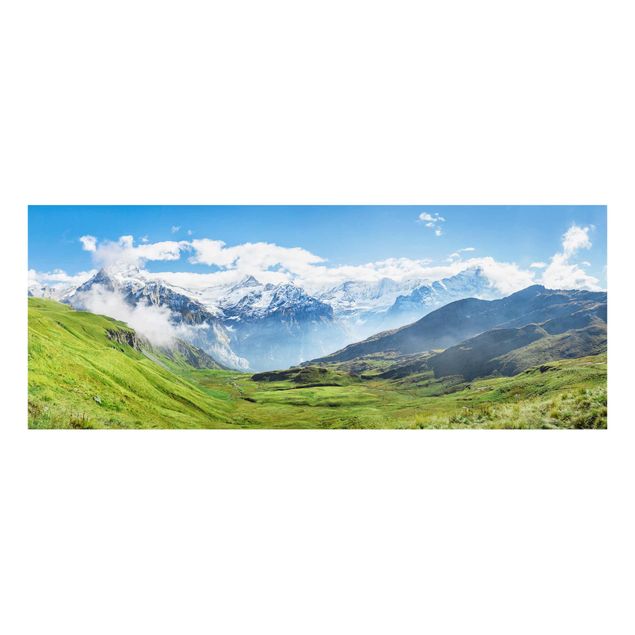 Obrazy na szkle góra Szwajcarska panorama alpejska