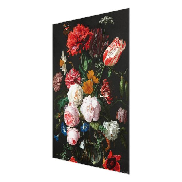 Obrazy nowoczesny Jan Davidsz de Heem - Martwa natura z kwiatami w szklanym wazonie