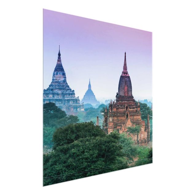 Obrazy na szkle kwadrat Budynek sakralny w Bagan