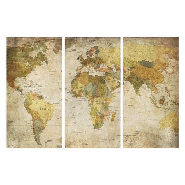 Obrazy vintage Mapa świata