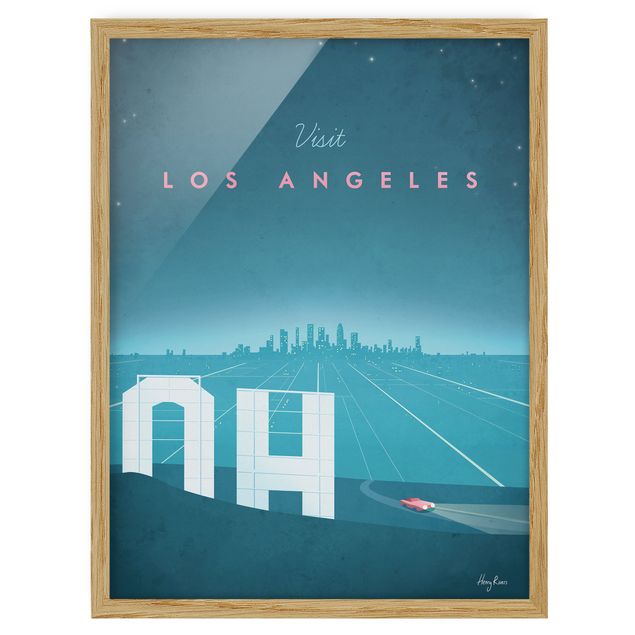 Obrazy w ramie do łazienki Plakat podróżniczy - Los Angeles