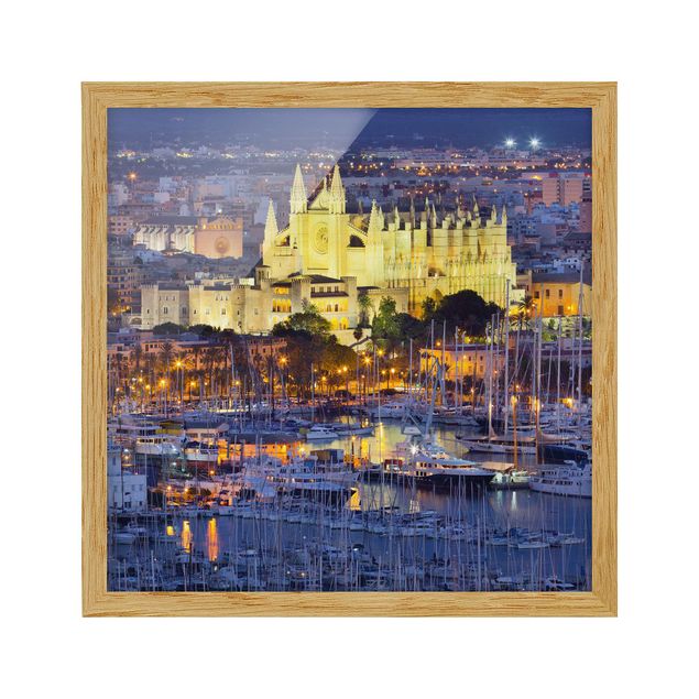 Obrazy w ramie do kuchni Palma de Mallorca - panorama miasta i port