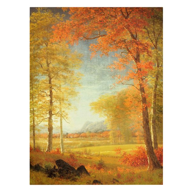 Obrazy drzewa Albert Bierstadt - Jesień w hrabstwie Oneida, Nowy Jork