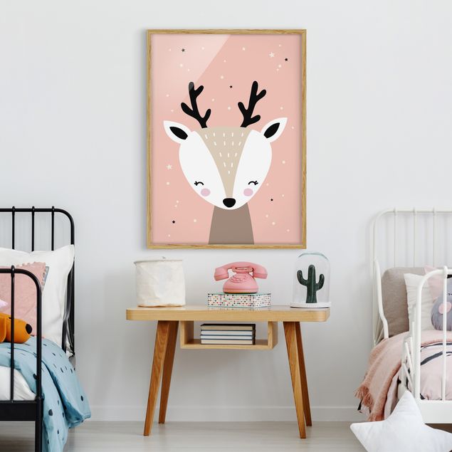 Obrazy w ramie dla dzieci Happy Deer (Szczęśliwy jeleń)