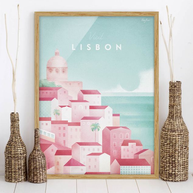 Dekoracja do kuchni Plakat podróżniczy - Lizbona