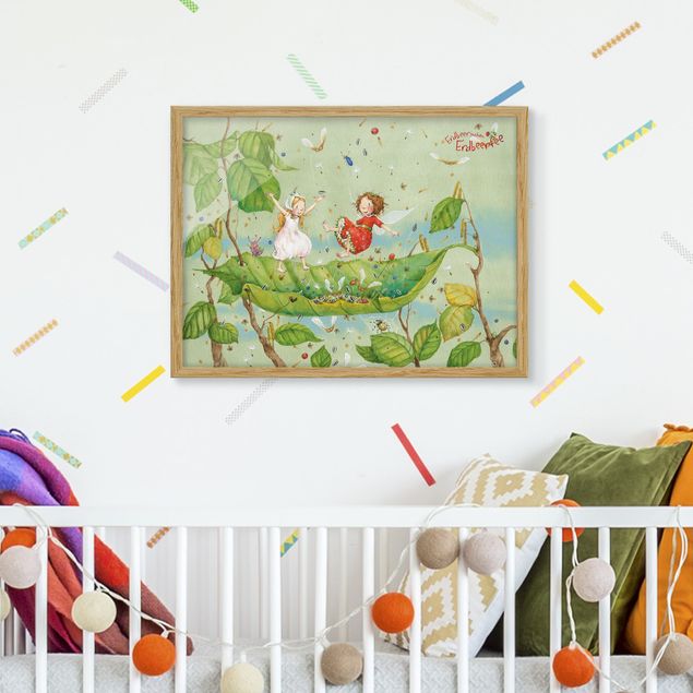 Obrazy w ramie dla dzieci Truskawkowa wróżka - trampolina