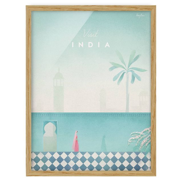 Obrazy w ramie do korytarzu Plakat podróżniczy - Indie