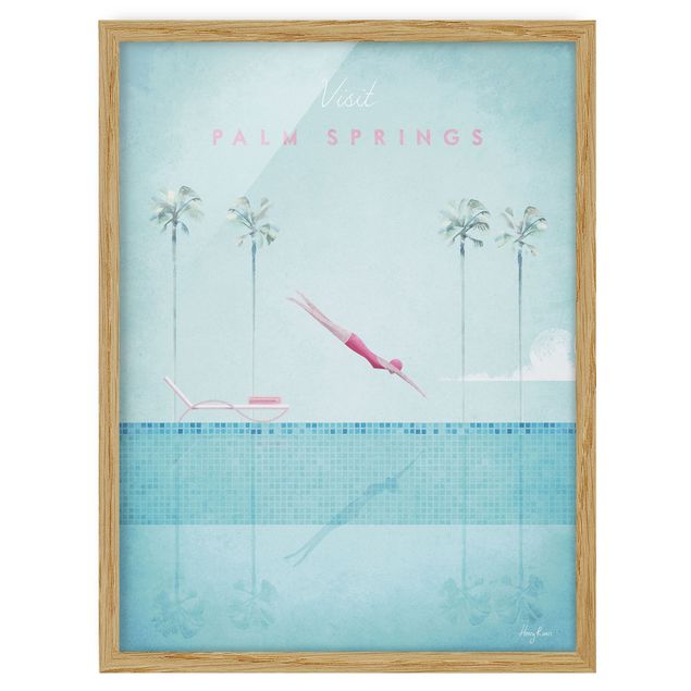 Obrazy w ramie do łazienki Plakat podróżniczy - Palm Springs