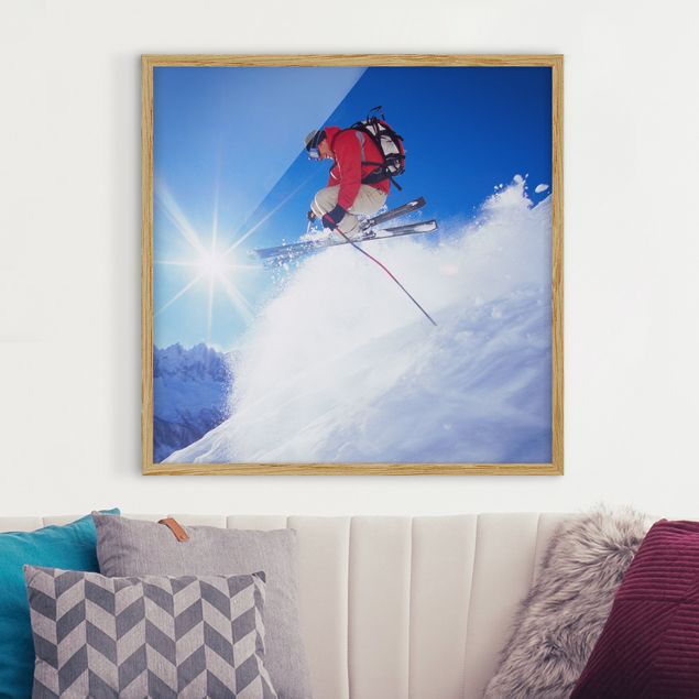 Obrazy w ramie do korytarzu Skok na nartach