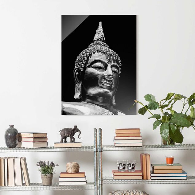 Obrazy na szkle duchowość Pomnik Buddy - twarz