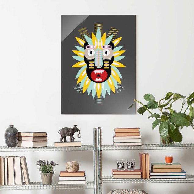 Obraz indianin Kolaż Etno Maska - King Kong