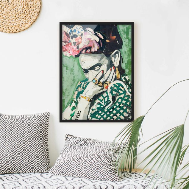 Obrazy w ramie artystyczny Frida Kahlo - kolaż Nr 3