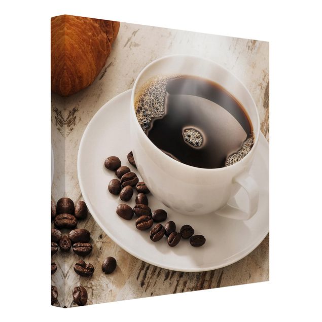 Obrazy Filiżanka kawy z ziarnami kawy