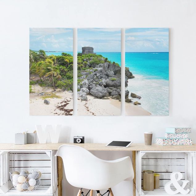 Obrazy do salonu nowoczesne Wybrzeże Karaibskie Ruiny Tulum