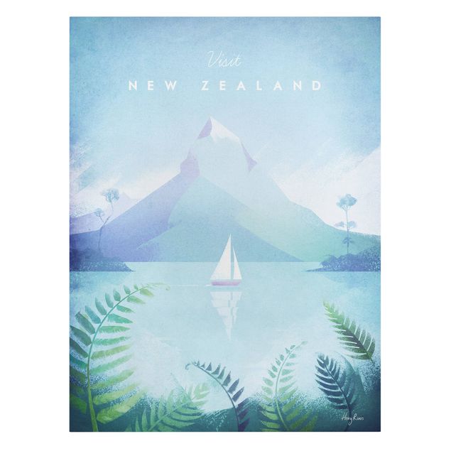 Góry obraz Plakat podróżniczy - Nowa Zelandia