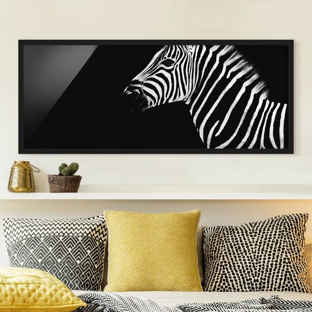 Obrazy w ramie artystyczne Zebra Safari Art