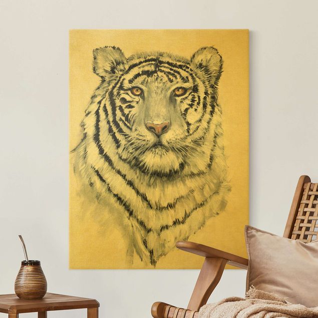 Dekoracja do kuchni Portret białego tygrysa I