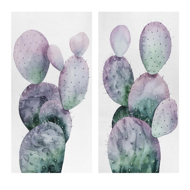 Obrazy na ścianę Kaktus w purpurze Zestaw I