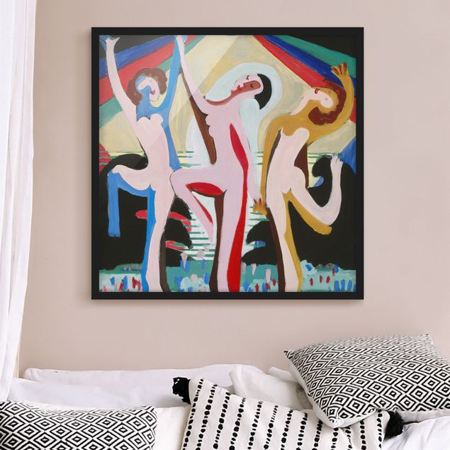 Plakat w ramie - Ernst Ludwig Kirchner - Taniec kolorów