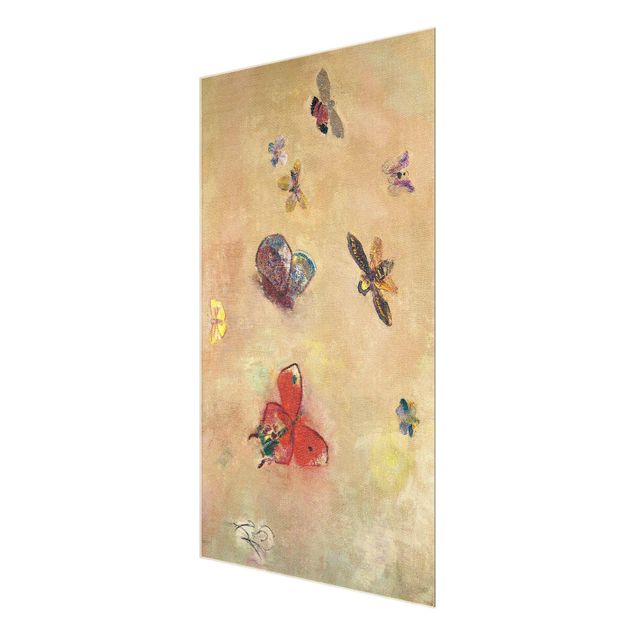Obrazy na szkle zwierzęta Odilon Redon - Kolorowe motyle